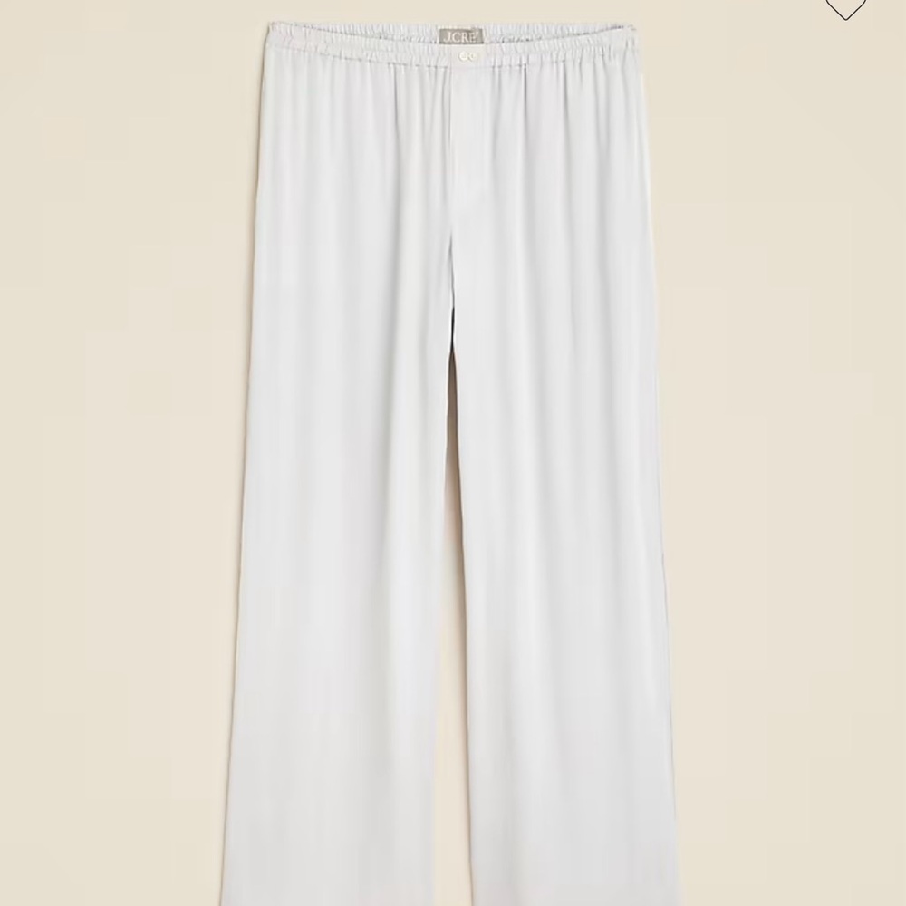 J. Crew Soft shine pajama pant in stainless steel